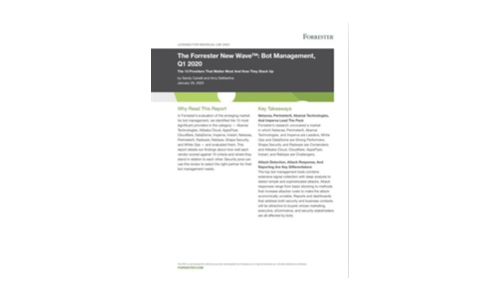 Der Forrester New Wave ™: Bot Management, Q1 2020